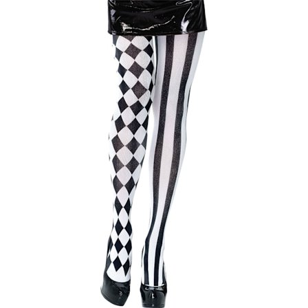 Bristol Novelty Dame/Dame Harlekin Strømpebukser En Størrelse Hvid/Sort White/Black