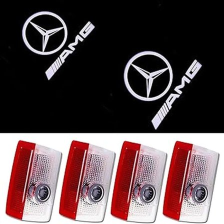 4-pak Benz bildørslamper, dørløgo-projektor LED-lampe