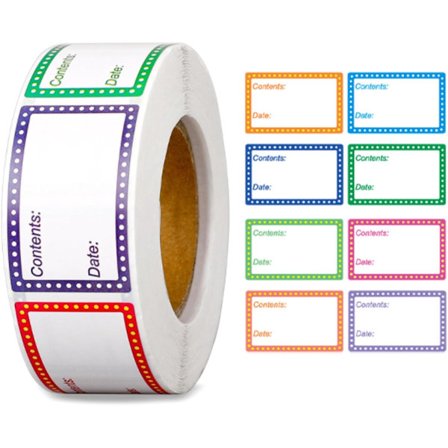 500 Skrivbare Fryseetiketter - Fryse klistremerker 4x2,5cm - Etiketter - Egnet for kjøleskap og fryser - Utløpsdatoetiketter