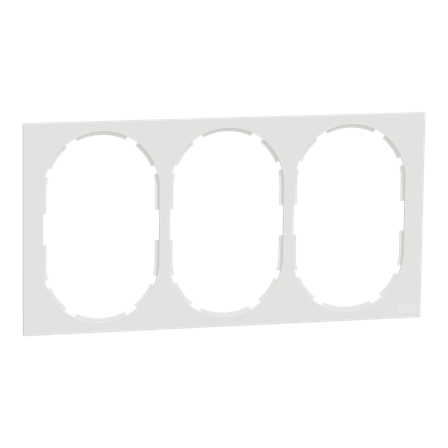 Elko EKO50012 Ram 3-roms 2-veisuttak, kombinasjonsmontasje Renhvit, Strømbrytere & vegguttak