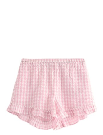 Pyjama Shorts Seersucker Floun Pink Lindex