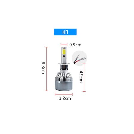 2st 36W H4 H7 H11 Flygplansaluminium Bil LED Strålkastare Vattentät Ip68 Helljus Halvljus Lampa Auto Exteriör Dekor Tillbehör| |