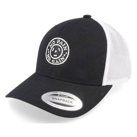 Berzerk - Svart Caps - No Pain No Gain Round Logo Black/White Trucker @ Hatstore