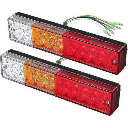 Trailer LED Baglygter - 2x Bremselys Blinklys Baglygte, 40 lysdioder, 12V 24V