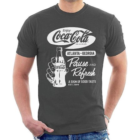 Coca Cola Paus And Refresh Retro T-shirt för män
