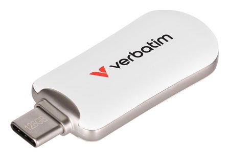 Verbatim Plectra White 128GB USB-C Flash Drive 30229