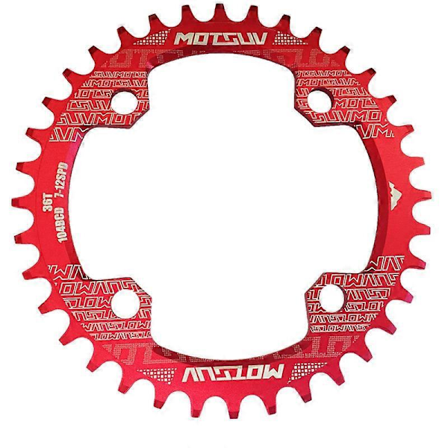 Cykel Kranksæt 104BCD Rund Form Smal Bred 36T Kædekrans Cykel Kædehjul Cykel Cirkel Kranksæt