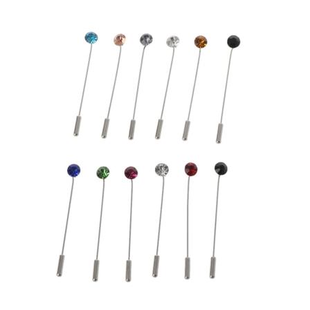 Udsøgte sikkerhedsnåle 12x farverige krystal hijab perle klip sweater sjal broche