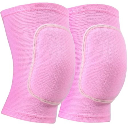 Sports Kne Pads Myke og Pustende for Volleyball, Dans, Fotball, Yoga, Basketball og Skøyting - Beskyttende Kne Pads for Voksne og Barn (Rosa)