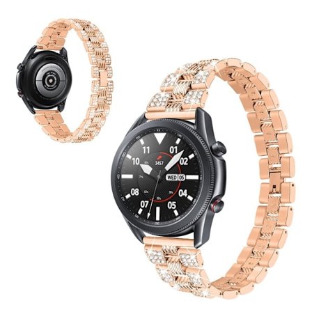 rhinesten décor rem til Samsung Galaxy Watch 3 (41mm) - rødguld