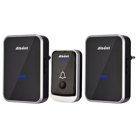 Trådløs dørklokke, vanntett dørklokke elektronisk ringeklokkesett med