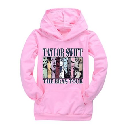 Pop Taylor Swift The Eras Tour Hoodie Jenter Gutter Hettegenser Genser Genser Topper 9-14 Yeras Barn Tenåringer Høy Kvalitet