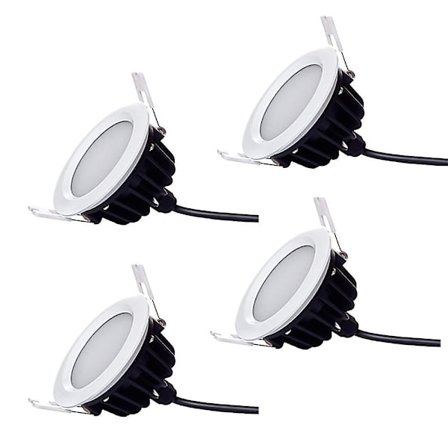 4 stk Vanntette IP66 9W 48x5730 SDM LED Nedlys