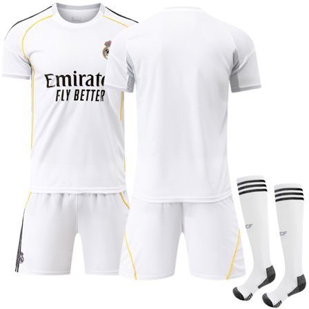 Real Madrid 25/26 Hjemmebanesæt (Børn og Voksne) - Uden Nummer