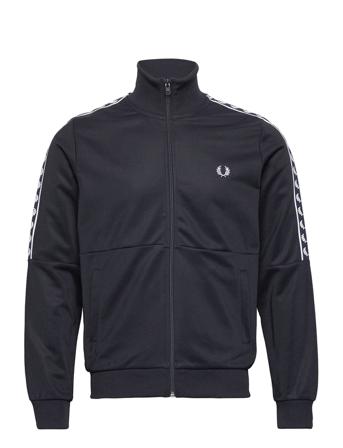 Panelled Taped Trk Jkt Sweatshirt Trøje Blå Fred Perry