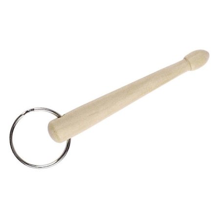 Nøkkelring Bøketre Liten Lett Trommestikkeform Delikat Nøkkelring Veske Hengende Dekorasjon Enkel Pinne