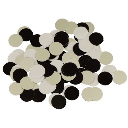 Rund Konfetti Svart/Krämvit/Krämgul 100-pack