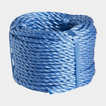 Rep till presenning, Ø4 mm, 20 meter, blå