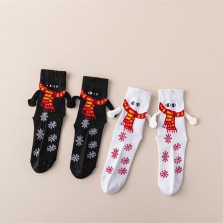 Magnetic Christmas Club Holding Hands Socks Roliga Mid tube Socks