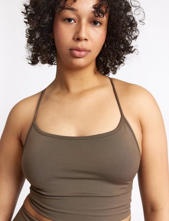 Rethinkit Studios Hilde Seamless Sports Bra - Brown - L/XL