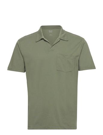 Pocket Polo Shirt Polos Short-sleeved Grön GAP
