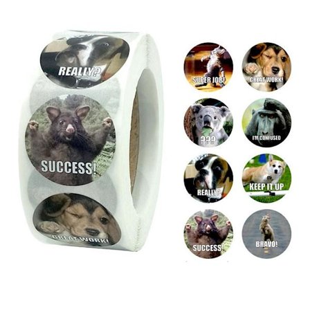 500 klistermærker klistermærker - Dyremotiv - Tegneserie