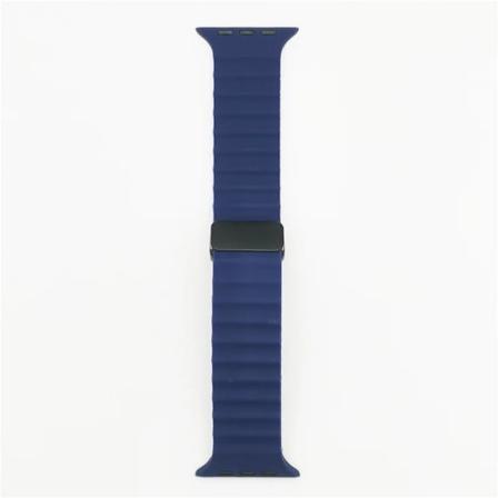 Magnetiskt spänne för Apple Watch Band Ultra 2 49mm 45mm 44mm 40mm 41mm 38 42mm Silikonarmband iWatch Series 7 6 3 se 8 9 Midnight blue 38mm 40mm 41mm