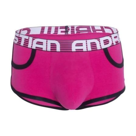 Andrew Christian - Herrunderkläder - Herrboxare - ALMOST NAKED Retro Pocket Boxer Fuchsia - Rosa Rosa jag