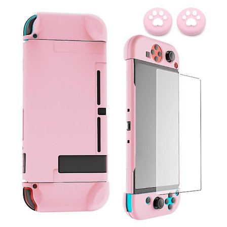 Skyddande Fodral för Nintendo Switch, Hårdskaligt Fodral Handgrepp för Nintendo Switch Konsol och Joy-con-kontroller med 2 Tumstockar