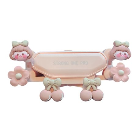 Söt telefonhållare stöttålig lågbrus flexibel bekväm touch universell navigationstelefonhållare passar för IOS 4 till 7 tum rosa tjej