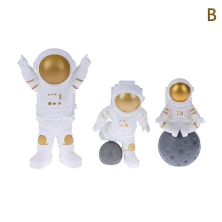 3/4 st Astronautfigur Staty Spaceman Skulptur Educational T B