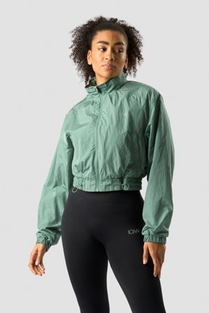ICANIWILL - Mercury Cropped Jacket Aqua Green - Damer - Træningstøj fra ICIW