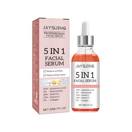 5 I 1 Ansigtsbehandling Serum Fade Fine Linjer Opstrammende Skin Shrink Porer Fugtgivende Ansigt Serum