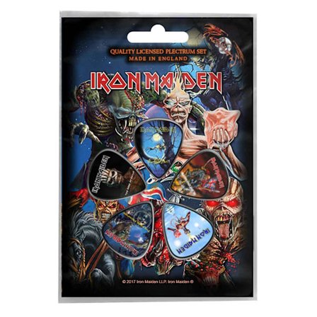 Iron Maiden Plectrum Pack Gitarplekter x 5 logo Album Book of Souls Offisiell