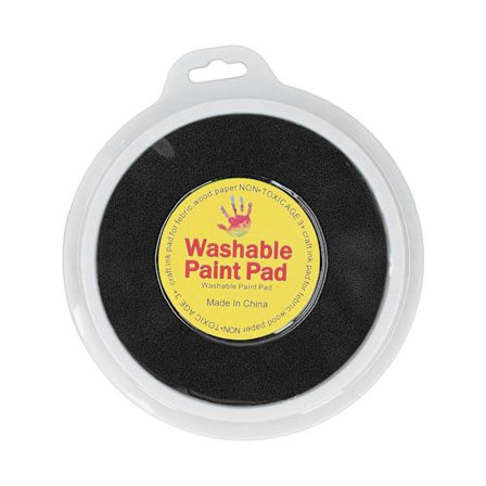 Pestävä pyöreä mustetyyny lasten tee-se-itse askartelu sormenjälkileimasin puulle kankaalle leikekirja musta