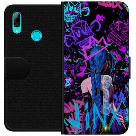 Yhteensopiva Lompakkokotelo Huawei Huawei P smart 2019 Värikäs graffitipiirustus, jossa on sinipäinen hahmo urbaanissa katutaidetyylissä