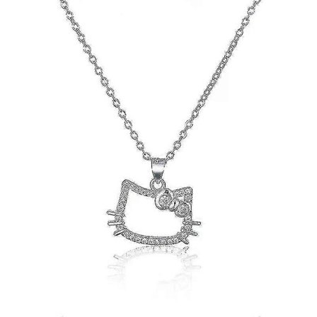 Sanrio KT Yhteensopiva Timanttikaulakoru Sydänriipus Korulahja Naisille Tytöille