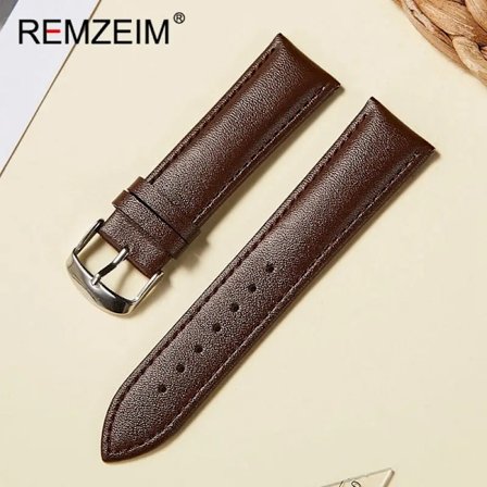 Ekte Skinnreim til Klokke 16mm 18mm 20mm 22mm Klokke Dame Rosa Rød Hvit Armbåndsreim Brun