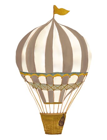 That's Mine | Retro Air Balloon Large Brown | 25X 42.5CM