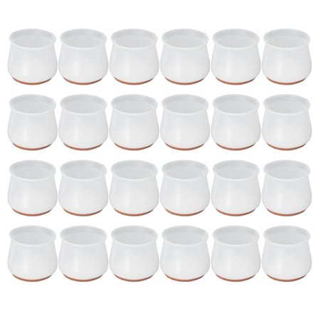 Stolebensgulvbeskyttere Anti-ridse Reducerer støj Slidstærk Stabil dækning til hjemme Cafe Restaurant 24 stk