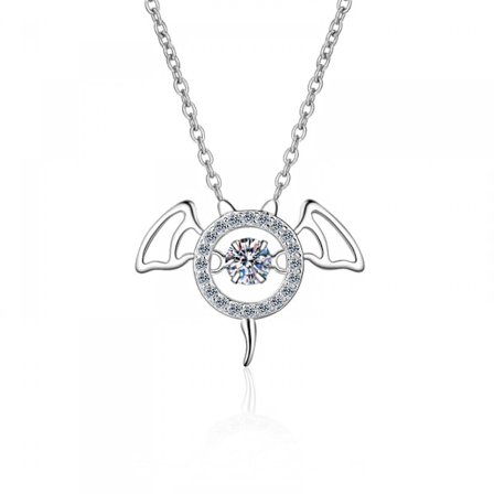 Moissanite Demon Pendant Halsband S925 Silver D Färg Ideal Cut Diamant Halsband för Kvinnor