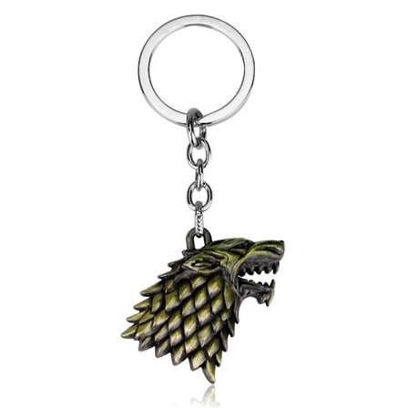 Antik kobber - GAME OF THRONES - "Stark " 3D-nøglering