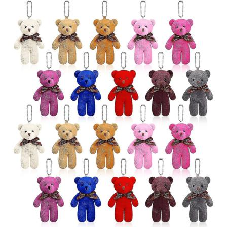 20 stykker mini bamse legetøj 4,7 tommer udstoppede dyr, 10 farver