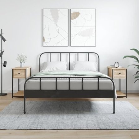 vidaXL Sängbord 2 st sonoma-ek 30x60x60 cm konstruerat trä