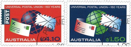 Australien - UPU 150 år - Stemplet sæt 2v