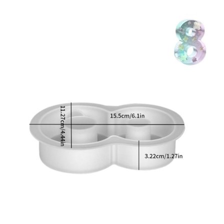 Ljushållare Form Digital Ljusstake Molds 8 FORM 8 FORM