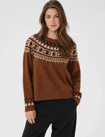 Cream Crcherrie Pullover - Brown - XS