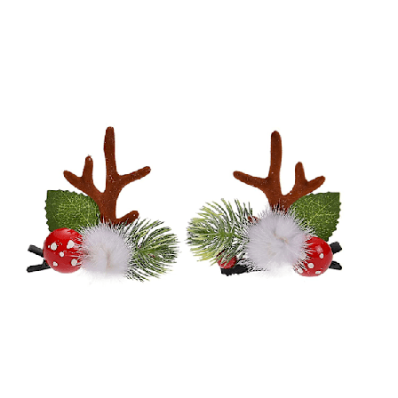 Julrenens horn diadem hårnålar hårband flickor skönhet huvudbonader renens horn diadem