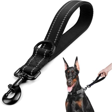 ING Vahva lyhyt koiran talutushihna, lyhyt ohjaushihna D-renkaalla, käytetään koirien koulutukseen ja hallintaan, heijastava talutushihna 