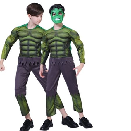 Muskelkostyme Cosplay Barn Hulk Kostyme Avengers Anime Kostyme (Muskel Hulk + Maske) M
